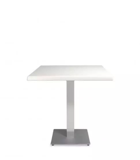 Mesa Werzalit 70x70 Blanco Pie Miro 40x40 1x