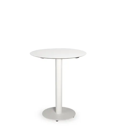 Mesa Compacto Fenolico Blanco Ø70 Pie Tapies Ø40 Blanco