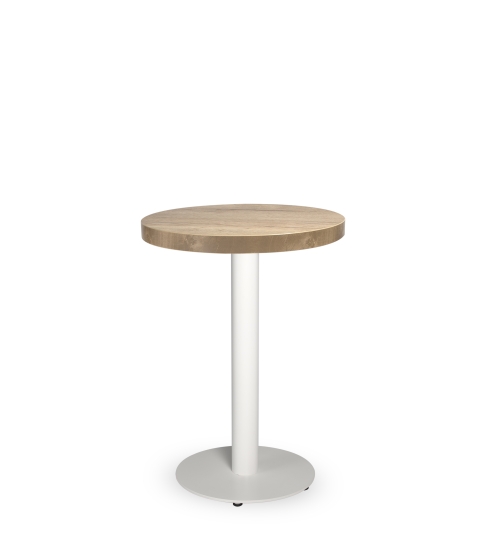 Mesa Durolight® Ø60 Roble Natural Pie Tapies Negro Ø40 1x