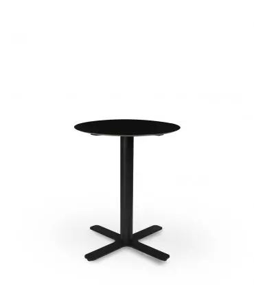 Mesa Compacto Fenolico Ø60 Negro - Pie Goya Negro 1x