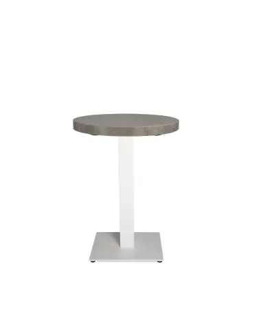 Mesa Durolight® Ø60 Cemento Pie Tapies Blanco 40x40 1x