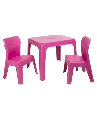 Set Jan Fucsia (Mesa + 2 Sillas) 1x