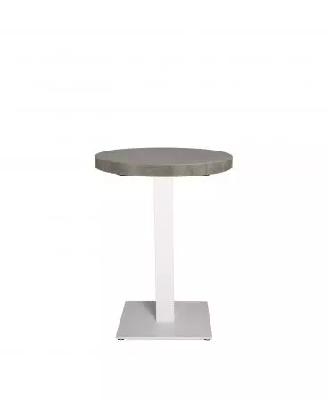 Mesa Durolight® Ø60 Cemento Pie Tapies Blanco 40x40 1x